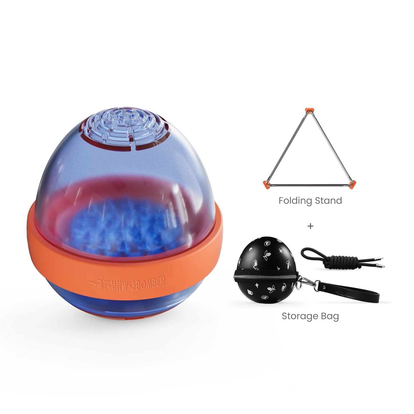 MHW-3BOMBER Eggonaut Dripper set: portable coffee brewer with folding stand and storage bag.