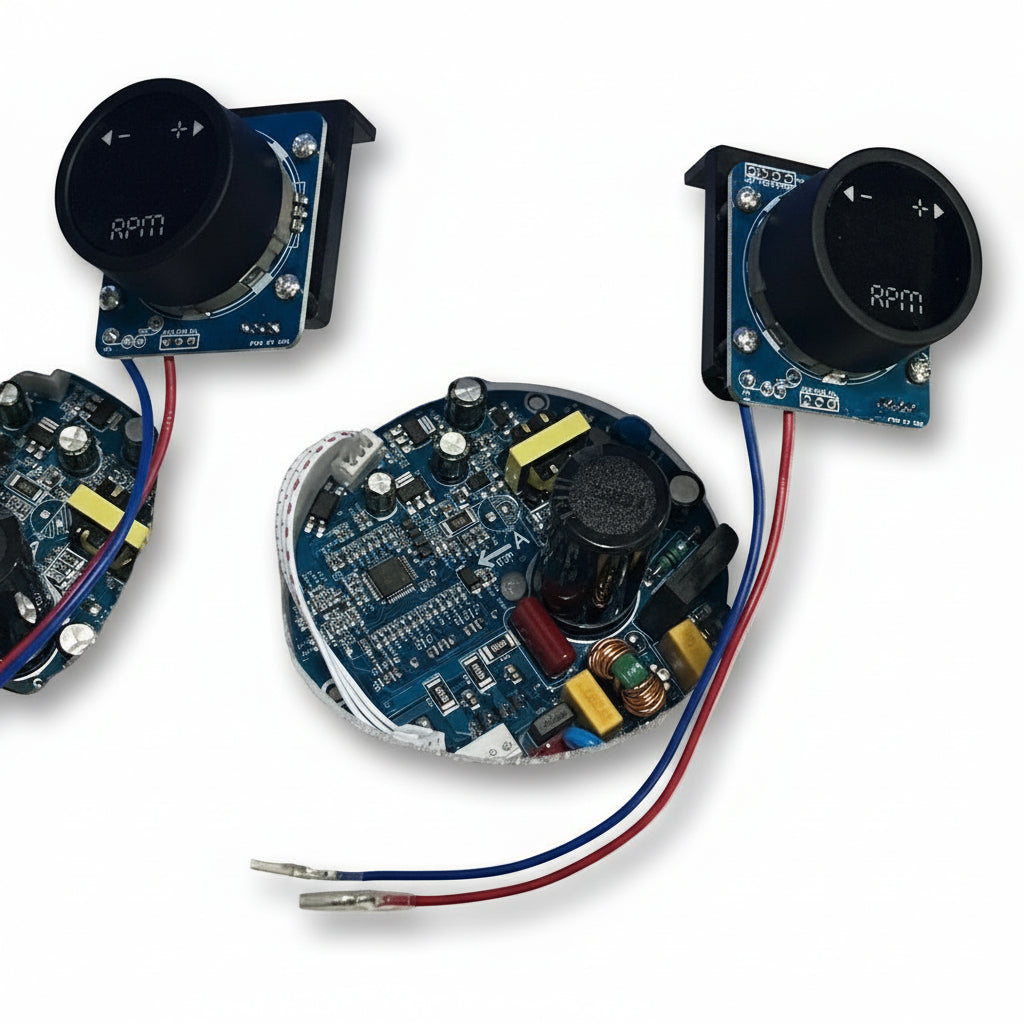 Electronic components on a white foam pad