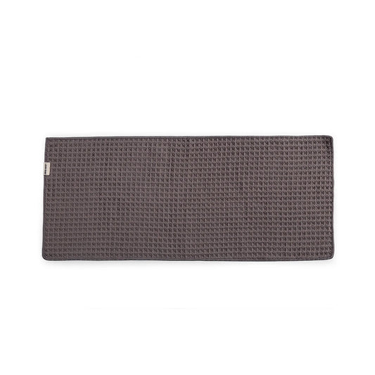 MHW-3BOMBER dark grey waffle bar towel. Polyester fiber with honeycomb weave.