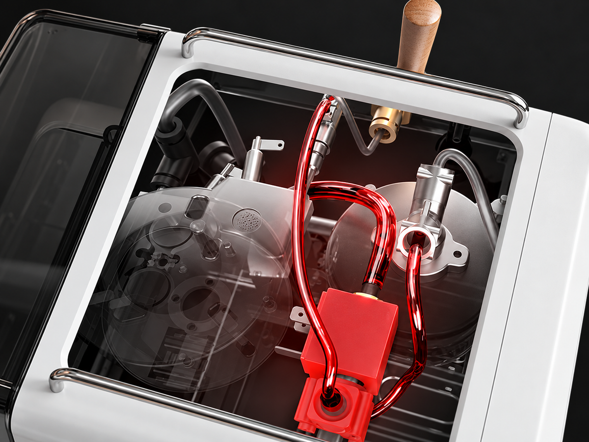 Illustrative H10 Plus cutaway highlighting the pressure-relief valve and tubing