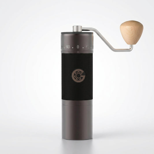 KINGrinder K7 premium 53mm manual coffee grinder — hero studio shot