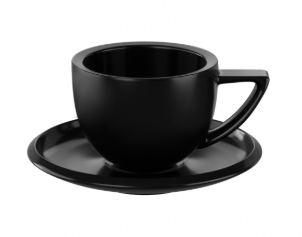MHW-3BOMBER Sawada Cup 90ml Black with saucer