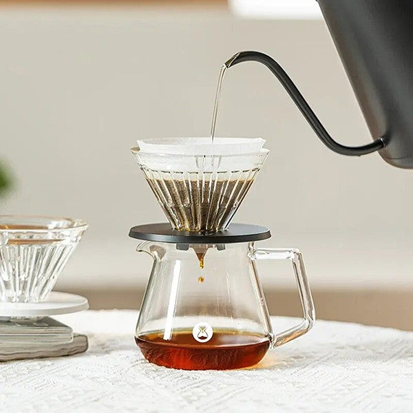 TIMEMORE Crystal Eye Turbo 01 Glass Dripper – Black Holder