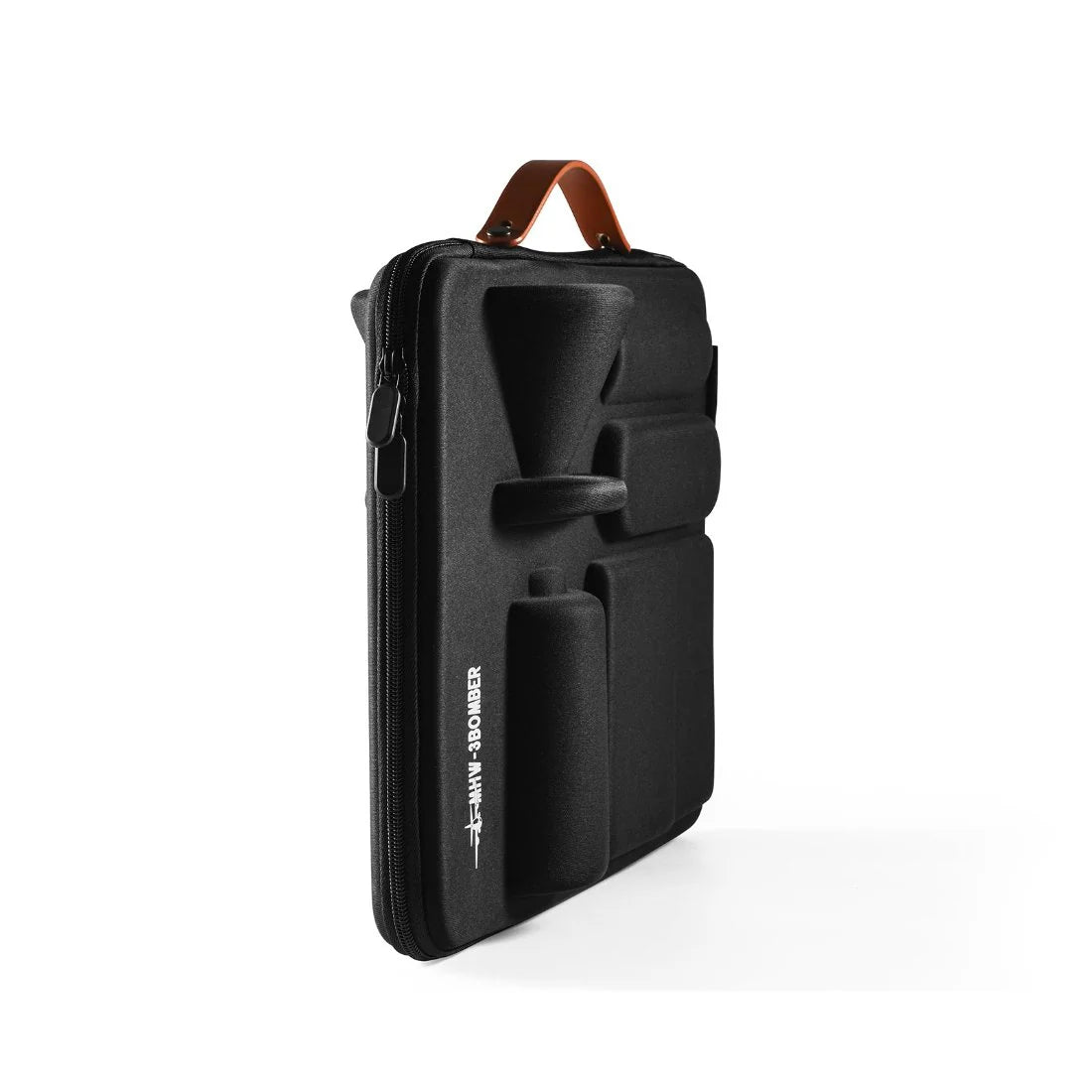 MHW-3BOMBER black portable pour-over set case with handle. Organizer bag with zipper and formed interior.