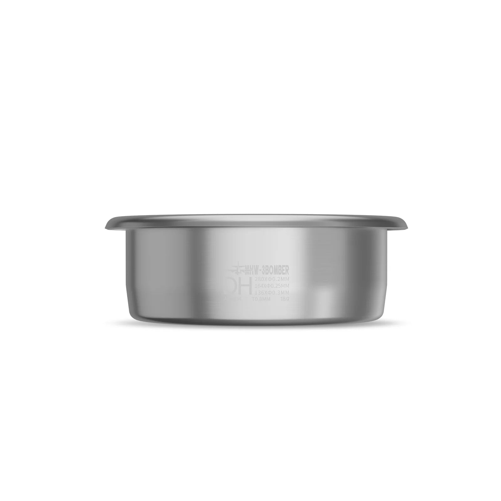 MHW-3BOMBER 58mm DH Filter Basket. Stainless steel espresso part for medium-dark/dark roasts. 
