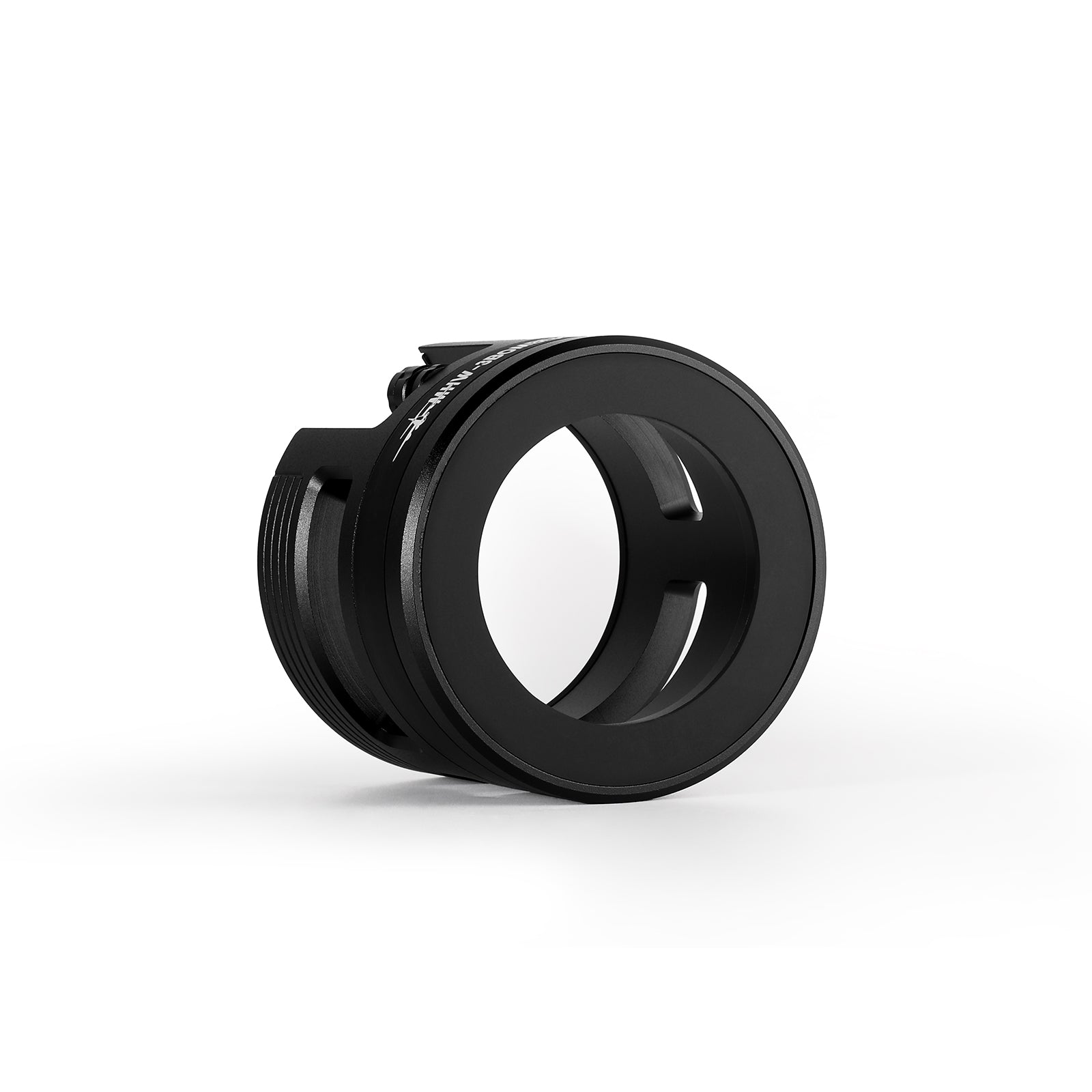 MHW-3BOMBER YU Series black portafilter holder. Adjustable height espresso tamping station for barista accessories.
