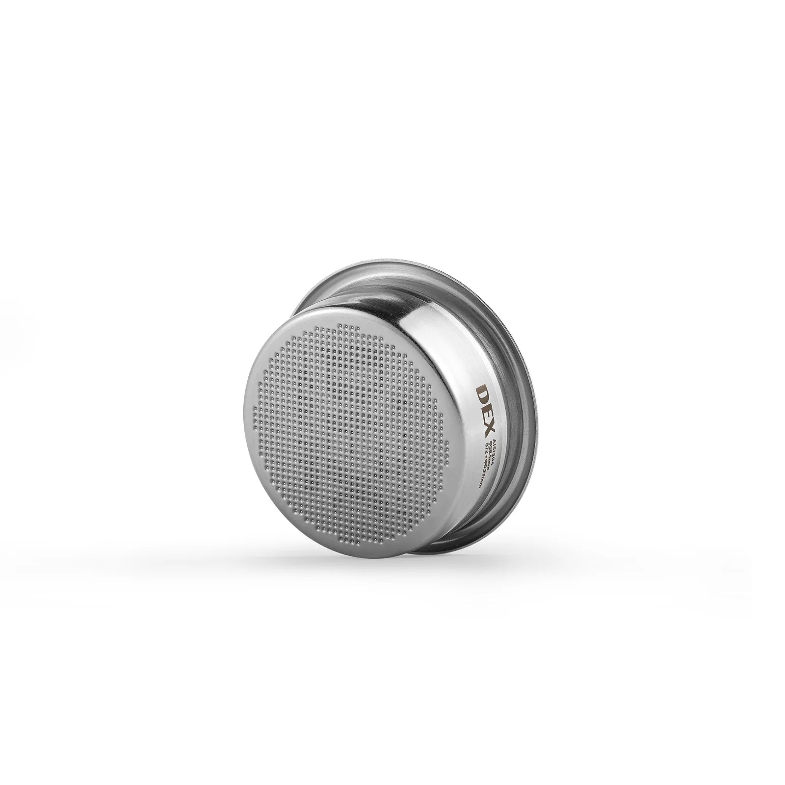 MHW-3BOMBER 58mm filter basket. Silver stainless steel with precision holes for espresso extraction.