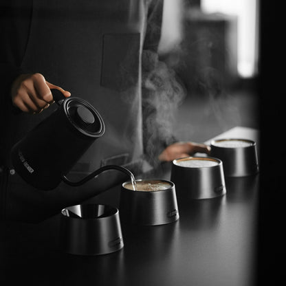 MHW-3BOMBER black cupping bowl on digital scale