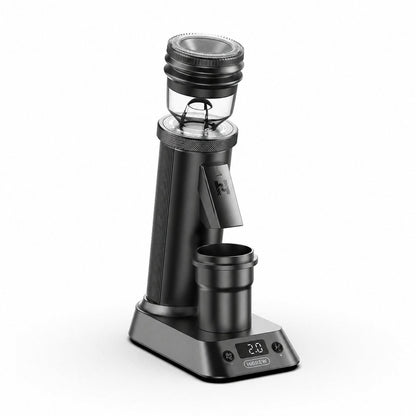 HiBREW G5 Plus grinder with digital timer on a clean white background; corner logo removed (reference render).