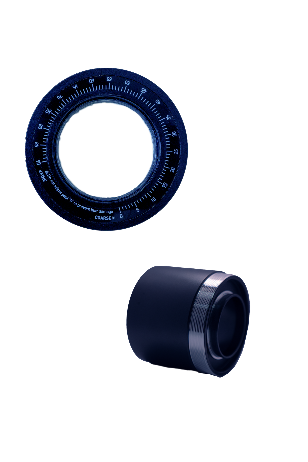 DF64 collar with inner adjustment disc — source df64coffee.com