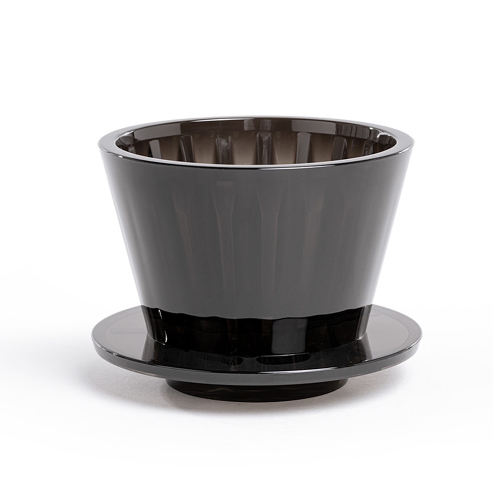 TIMEMORE Crystal Eye B75 Flat-Bottom Dripper PCTG – Amber Black
