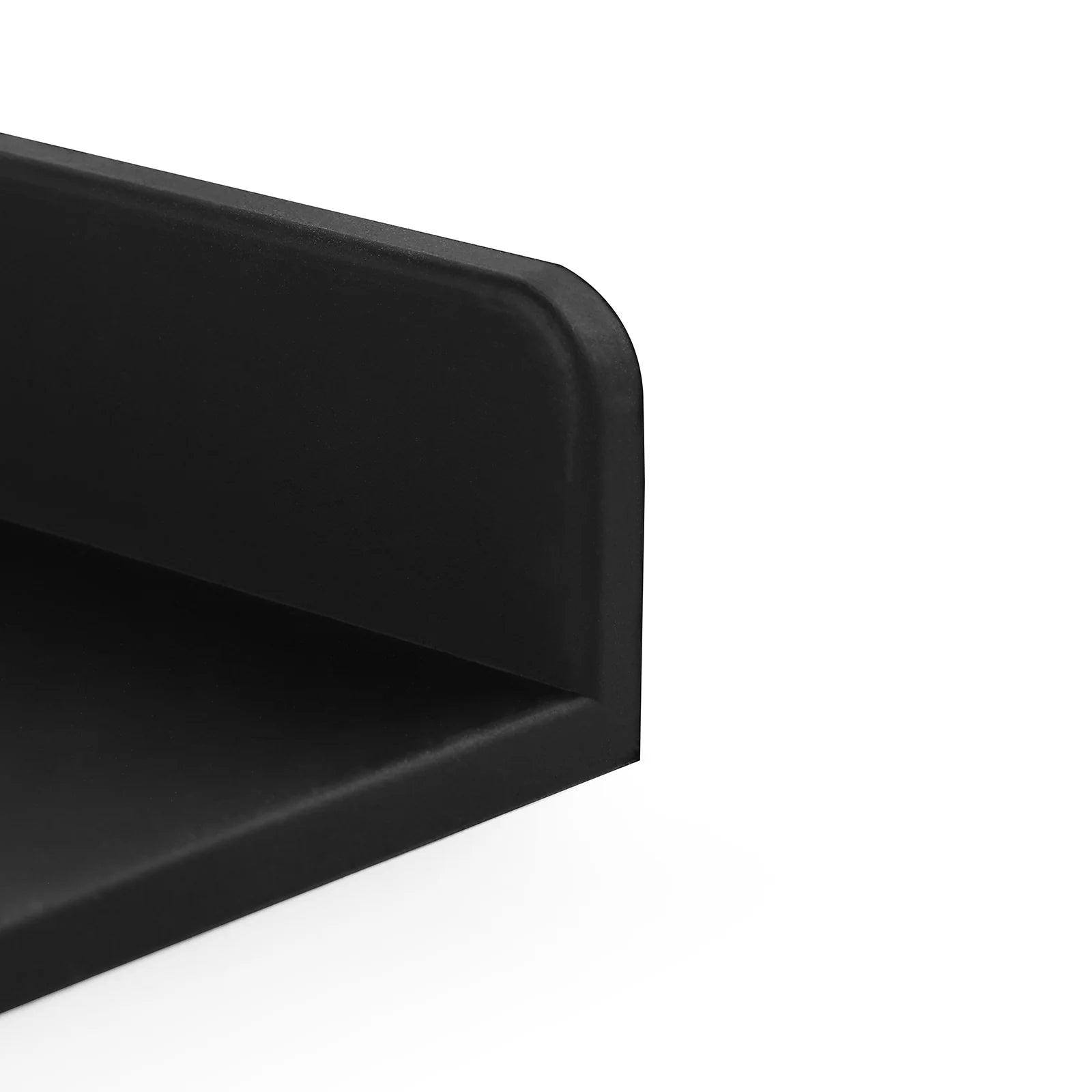 MHW-3BOMBER black silicone tamper mat edge detail. Food-grade, durable espresso accessory.