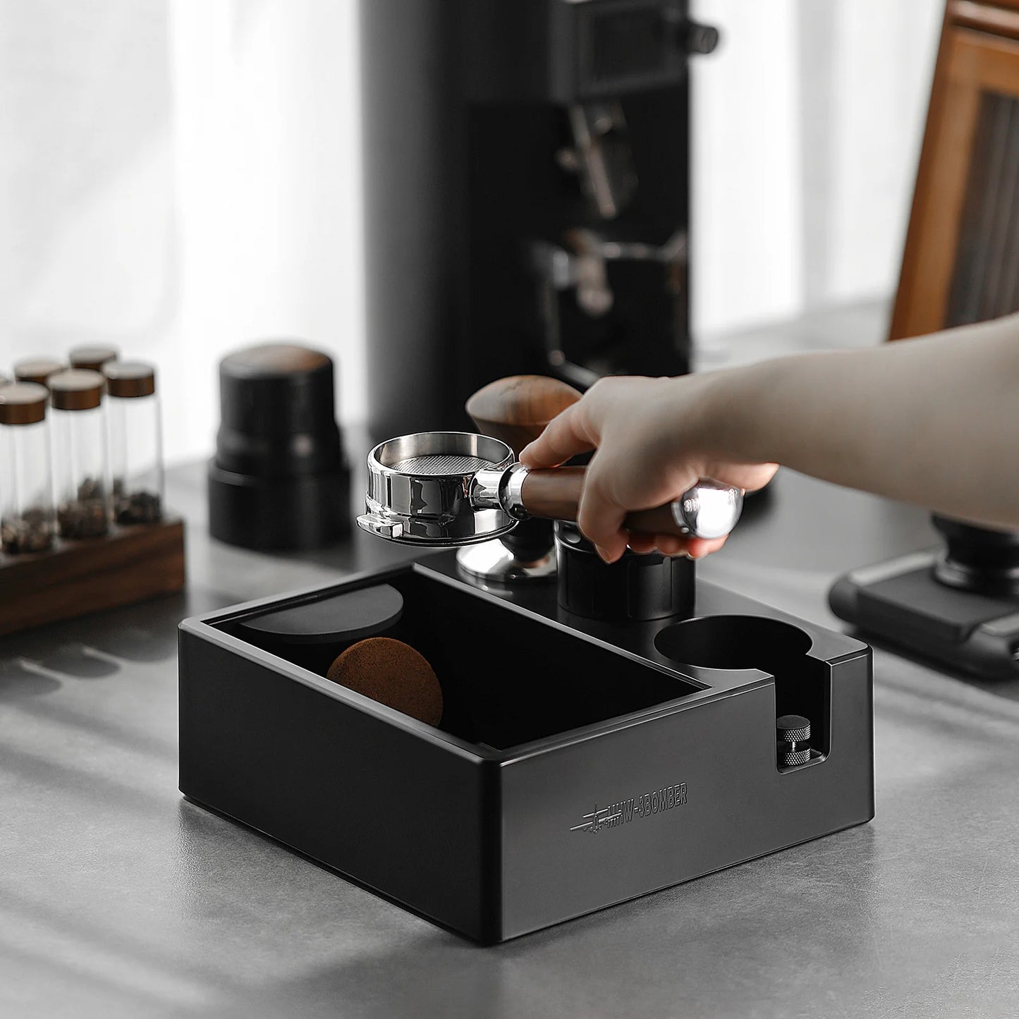 MHW-3BOMBER Espresso Accessories Organizer Box