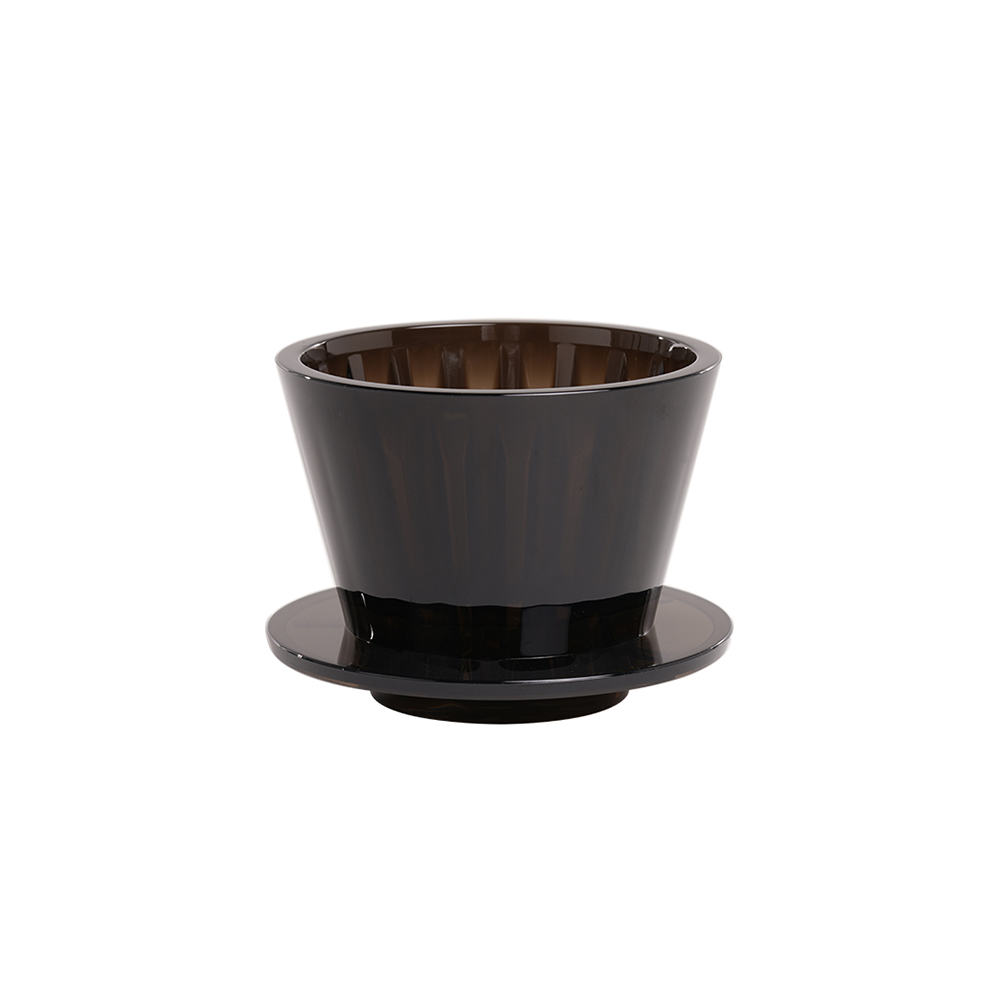 TIMEMORE Crystal Eye B75 Flat-Bottom Dripper PCTG – Amber Black