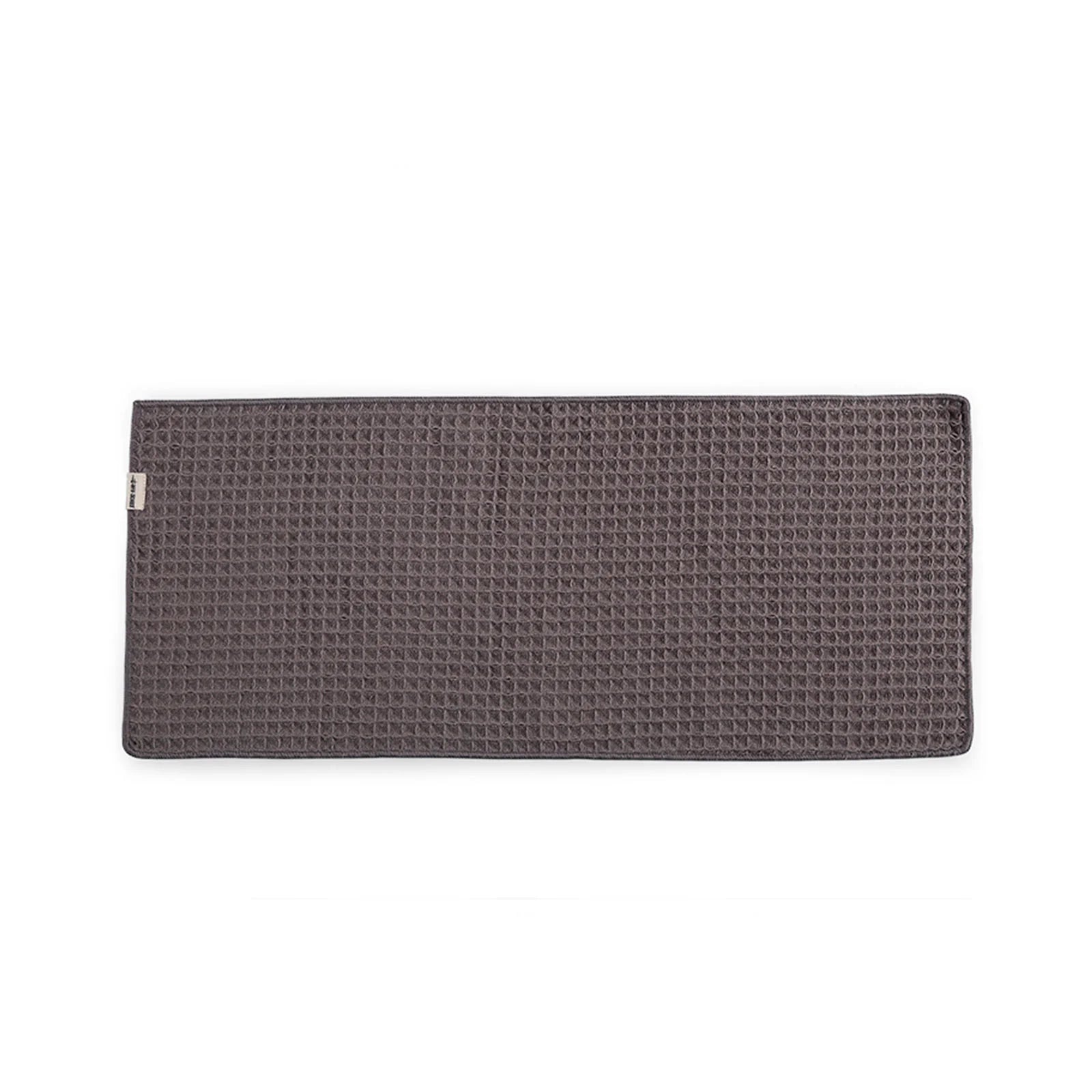 MHW-3BOMBER dark grey waffle bar towel. Polyester fiber with honeycomb weave. 