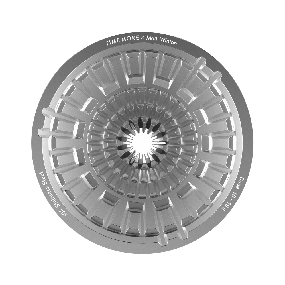 TIMEMORE × Matt Winton Crystal Eye VECTOR Metal Dripper – Black