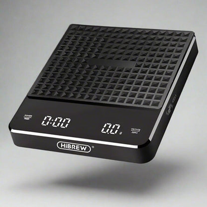 Accurate and sleek Hibrew weighing scale for precise coffee brewing. Perfect for measuring coffee grounds, water, and ensuring consistent espresso shots every time.