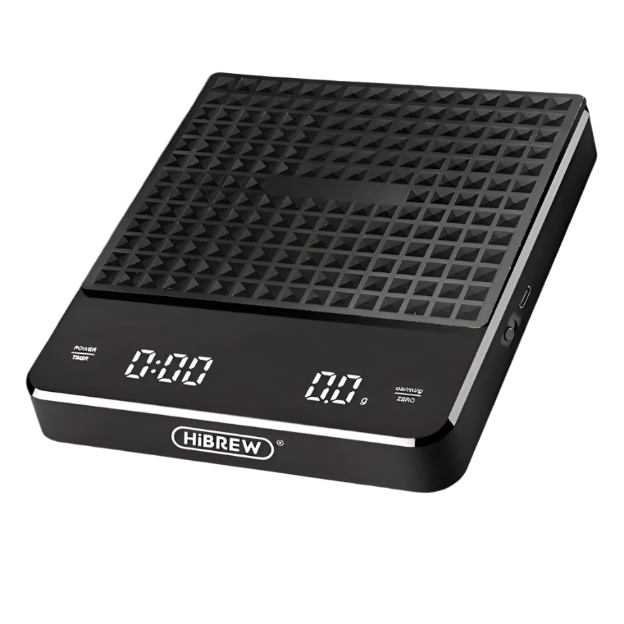 Accurate and sleek Hibrew weighing scale for precise coffee brewing. Perfect for measuring coffee grounds, water, and ensuring consistent espresso shots every time.
