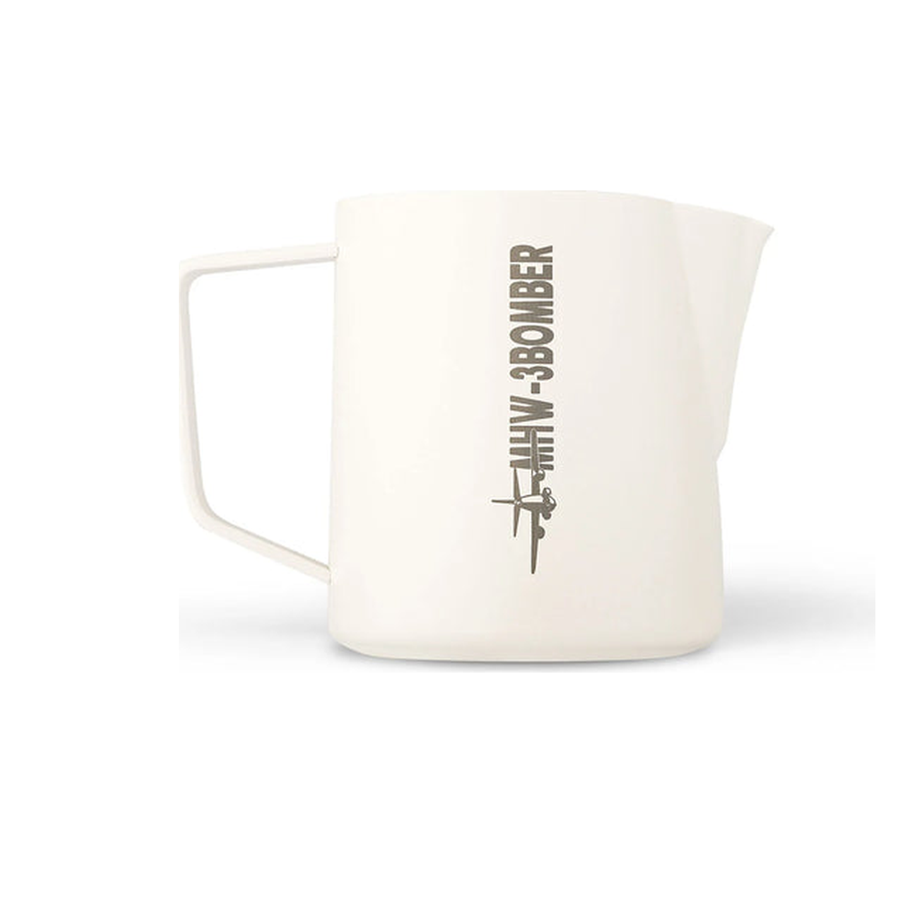 MHW-3BOMBER Latte Art Pitcher 5.0 White — product hero