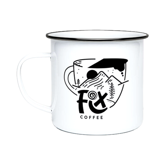 Fix Coffee Enamel Mug - Adventure Edition 350ml — product hero on pure white