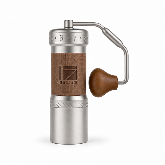K-Ultra Silver grinder with folded handle — product-only hero