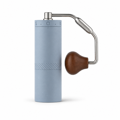 X-Ultra Pacific Blue grinder with folded handle — product-only hero