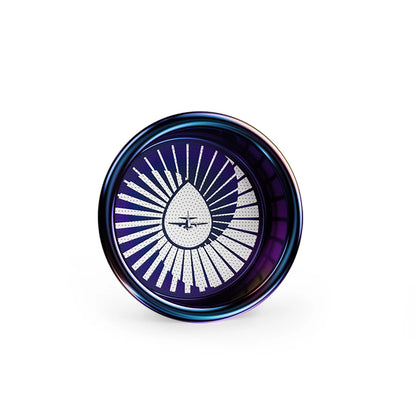 MHW-3BOMBER 58mm blue filter basket with precision holes and airplane design.