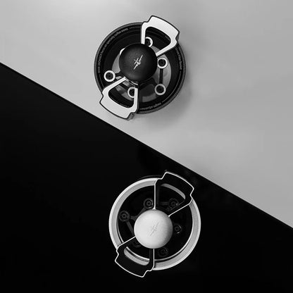 MHW-3BOMBER SE Pro WDT tool: Black/silver needle distributor with adjustable depth for espresso on gray/black surface.