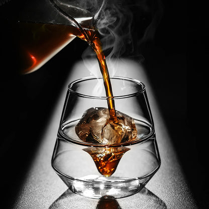 MHW-3BOMBER DW Series glass with drink pouring. Double-walled, heat-resistant design. Clear. 