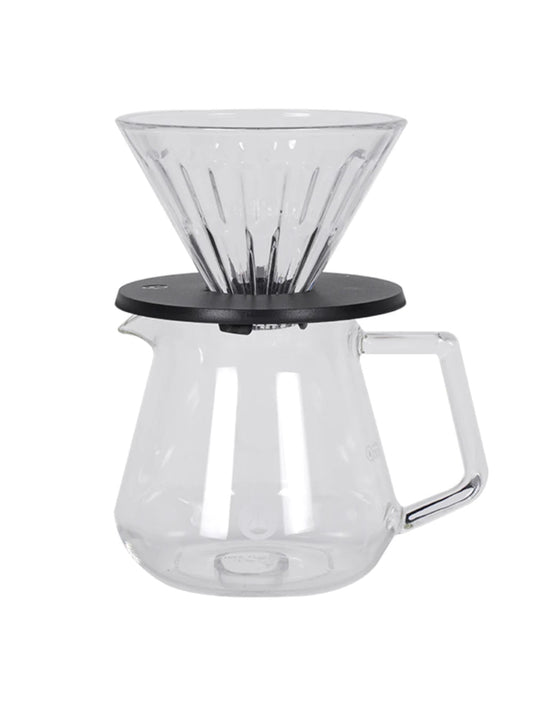 TIMEMORE Crystal Eye Glass Brewer Set 01 – Black (Dripper + 360 ml Server)